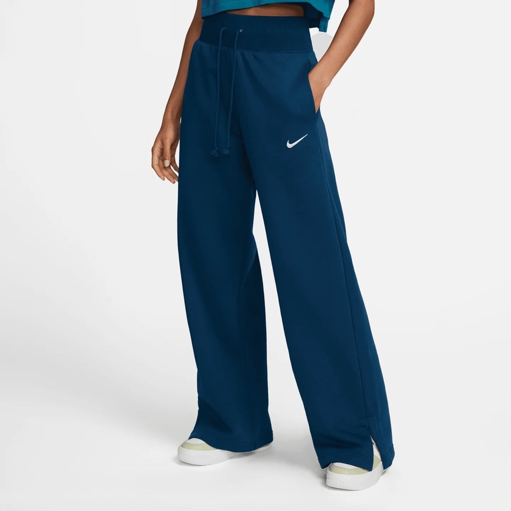 Nike Sportswear Pheonix Fleece High Waisted Wide Leg Blue